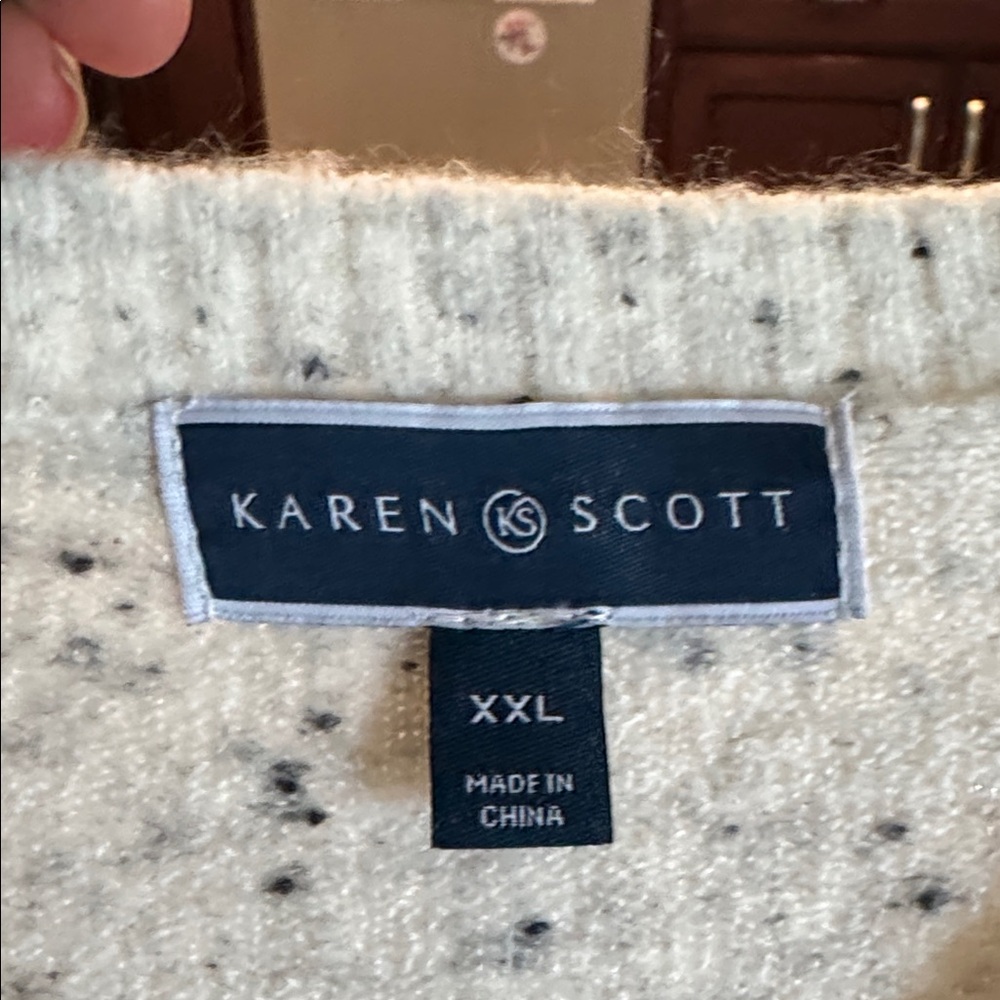 Ralph Lauren Gray Sequin Reindeer Sweater - Picture 3 of 4